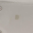 CHANEL Matelasse Hand Bag Lamb Skin Ivory Silver CC Auth 211116V-11
