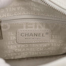 CHANEL Matelasse Hand Bag Lamb Skin Ivory Silver CC Auth 211116V-18