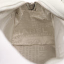 CHANEL Matelasse Hand Bag Lamb Skin Ivory Silver CC Auth 211116V-20