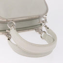 CHANEL Matelasse Hand Bag Lamb Skin Ivory Silver CC Auth 211116V-8