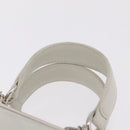 CHANEL Matelasse Hand Bag Lamb Skin Ivory Silver CC Auth 211116V-9