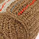 PRADA Hand Bag Raffia 2way Beige Gold Auth 211121V-12