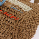 PRADA Hand Bag Raffia 2way Beige Gold Auth 211121V-13
