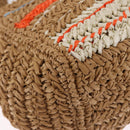 PRADA Hand Bag Raffia 2way Beige Gold Auth 211121V-14