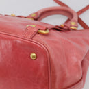 Miu Miu Hand Bag Vitellolux 2way Pink Gold Auth 211124V-15
