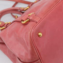 Miu Miu Hand Bag Vitellolux 2way Pink Gold Auth 211124V-16