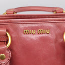 Miu Miu Hand Bag Vitellolux 2way Pink Gold Auth 211124V-17