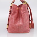 Miu Miu Hand Bag Vitellolux 2way Pink Gold Auth 211124V-4