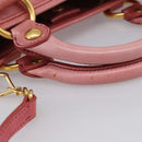 Miu Miu Hand Bag Vitellolux 2way Pink Gold Auth 211124V-8