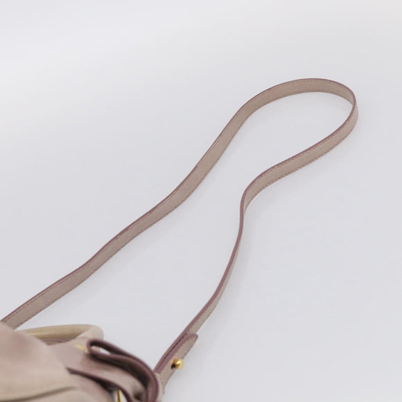 Miu Miu Hand Bag Vitellolux 2way Pink Gold Auth 211127V
