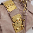 Miu Miu Hand Bag Vitellolux 2way Pink Gold Auth 211127V-16