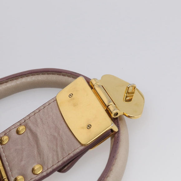 Miu Miu Hand Bag Vitellolux 2way Pink Gold Auth 211127V