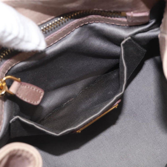 Miu Miu Hand Bag Vitellolux 2way Pink Gold Auth 211127V