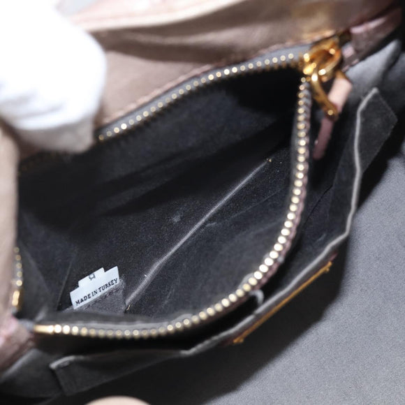 Miu Miu Hand Bag Vitellolux 2way Pink Gold Auth 211127V