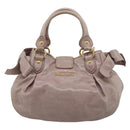 Miu Miu Hand Bag Vitellolux 2way Pink Gold Auth 211127V-3