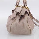 Miu Miu Hand Bag Vitellolux 2way Pink Gold Auth 211127V-4