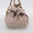 Miu Miu Hand Bag Vitellolux 2way Pink Gold Auth 211127V-5