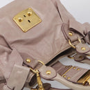 Miu Miu Hand Bag Vitellolux 2way Pink Gold Auth 211127V-6
