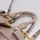Miu Miu Hand Bag Vitellolux 2way Pink Gold Auth 211127V-8