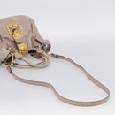 Miu Miu Hand Bag Vitellolux 2way Pink Gold Auth 211127V-9
