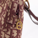 Christian Dior Trotter Canvas Shoulder Bag Red Gold Auth 211130A-16