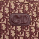 Christian Dior Trotter Canvas Shoulder Bag Red Gold Auth 211130A-17