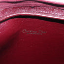 Christian Dior Trotter Canvas Shoulder Bag Red Gold Auth 211130A-18