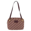 Christian Dior Trotter Canvas Shoulder Bag Red Gold Auth 211130A-2
