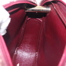 Christian Dior Trotter Canvas Shoulder Bag Red Gold Auth 211130A-21