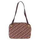 Christian Dior Trotter Canvas Shoulder Bag Red Gold Auth 211130A-3