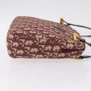 Christian Dior Trotter Canvas Shoulder Bag Red Gold Auth 211130A-4