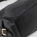 PRADA Shoulder Bag Leather Black Gold Auth 211133V-11