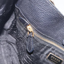 PRADA Shoulder Bag Leather Black Gold Auth 211133V-19
