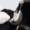 PRADA Shoulder Bag Leather Black Gold Auth 211133V-21