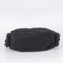 PRADA Shoulder Bag Leather Black Gold Auth 211133V-9