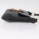 GUCCI Bamboo Shoulder Bag Leather Black Gold 001 4096 Auth 211134A-4
