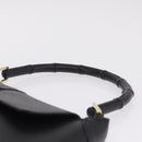 GUCCI Bamboo Shoulder Bag Leather Black Gold 001 4096 Auth 211134A-8