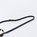 Salvatore Ferragamo Vala Hand Bag Satin 2way Black Gold Auth 211141A-10