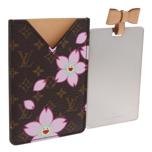 LOUIS VUITTON Monogram Cherry Blossom Etui Hand Mirror M92018 LV Auth 211142V