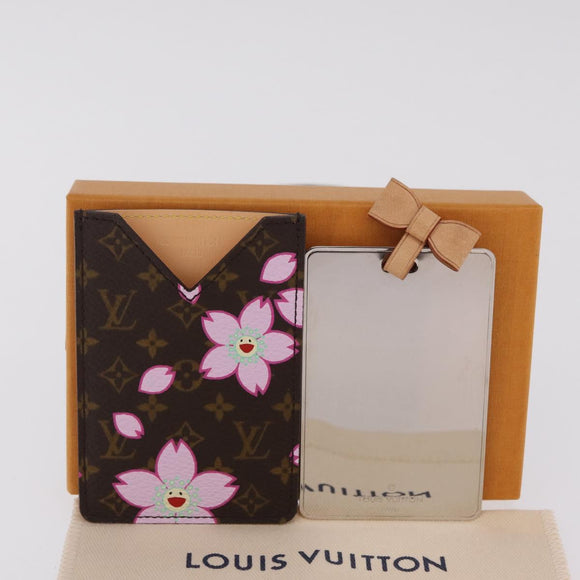 LOUIS VUITTON Monogram Cherry Blossom Etui Hand Mirror M92018 LV Auth 211142V