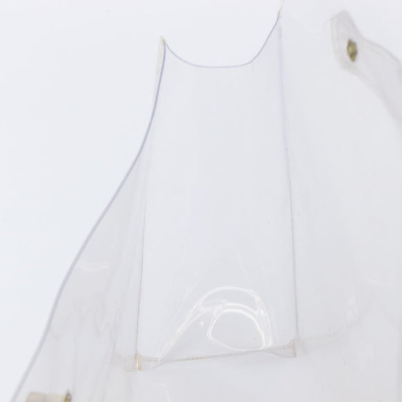 HERMES Kelly Hand Bag Vinyl Clear Gold Auth 211146