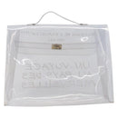 HERMES Kelly Hand Bag Vinyl Clear Gold Auth 211146-3