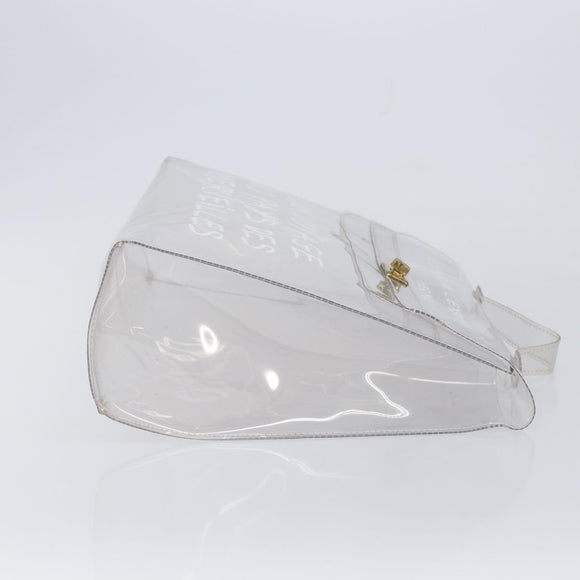 HERMES Kelly Hand Bag Vinyl Clear Gold Auth 211146