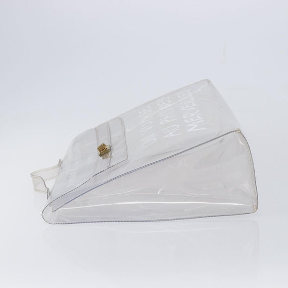 HERMES Kelly Hand Bag Vinyl Clear Gold Auth 211146