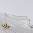 HERMES Kelly Hand Bag Vinyl Clear Gold Auth 211146-8