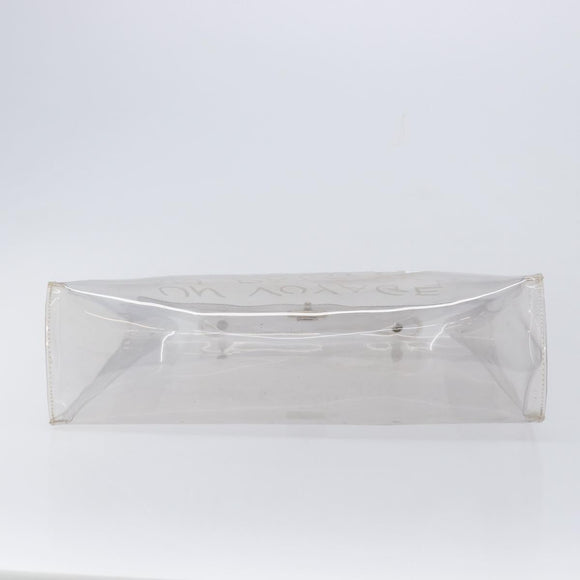 HERMES Kelly Hand Bag Vinyl Clear Gold Auth 211146