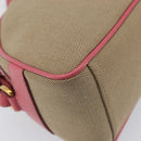 PRADA Shoulder Bag Canvas Beige Gold Auth 211147V-13