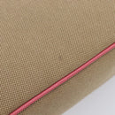 PRADA Shoulder Bag Canvas Beige Gold Auth 211147V-14