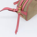 PRADA Shoulder Bag Canvas Beige Gold Auth 211147V-16
