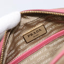 PRADA Shoulder Bag Canvas Beige Gold Auth 211147V-17